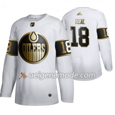 Herren Eishockey Edmonton Oilers Trikot James Neal 18 Adidas 2019-2020 Golden Edition Weiß Authentic